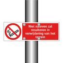 Niet naleven zal resulteren in verwijdering van het terrein