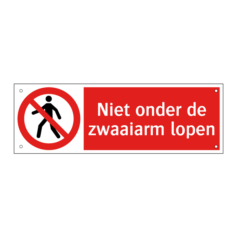 Niet onder de zwaaiarm lopen