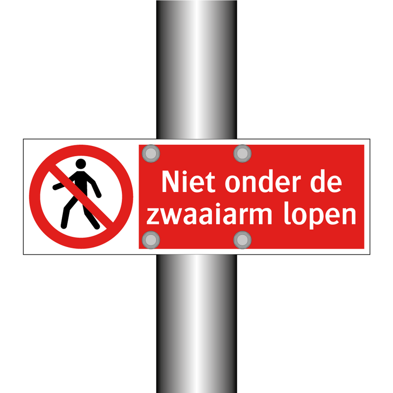 Niet onder de zwaaiarm lopen