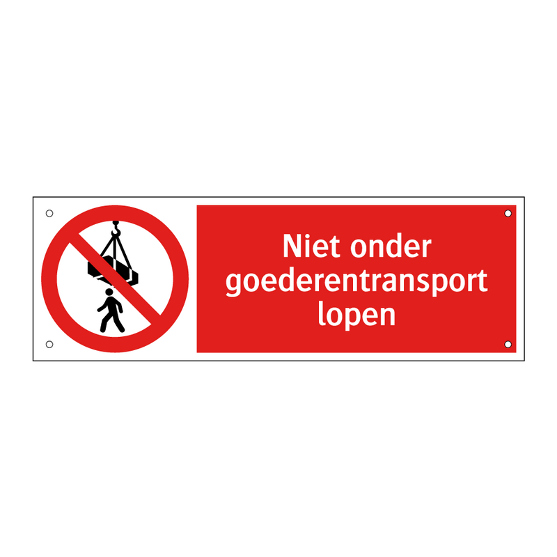 Niet onder goederentransport lopen