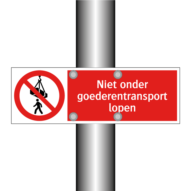 Niet onder goederentransport lopen