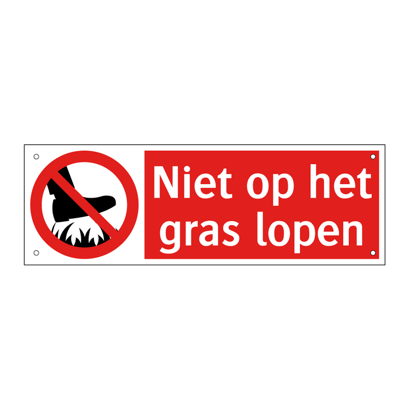 Niet op het gras lopen