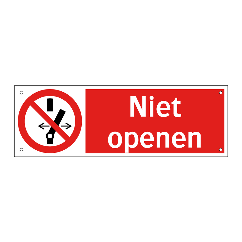 Niet openen