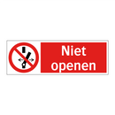 Niet openen