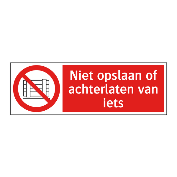 Niet opslaan of achterlaten van iets