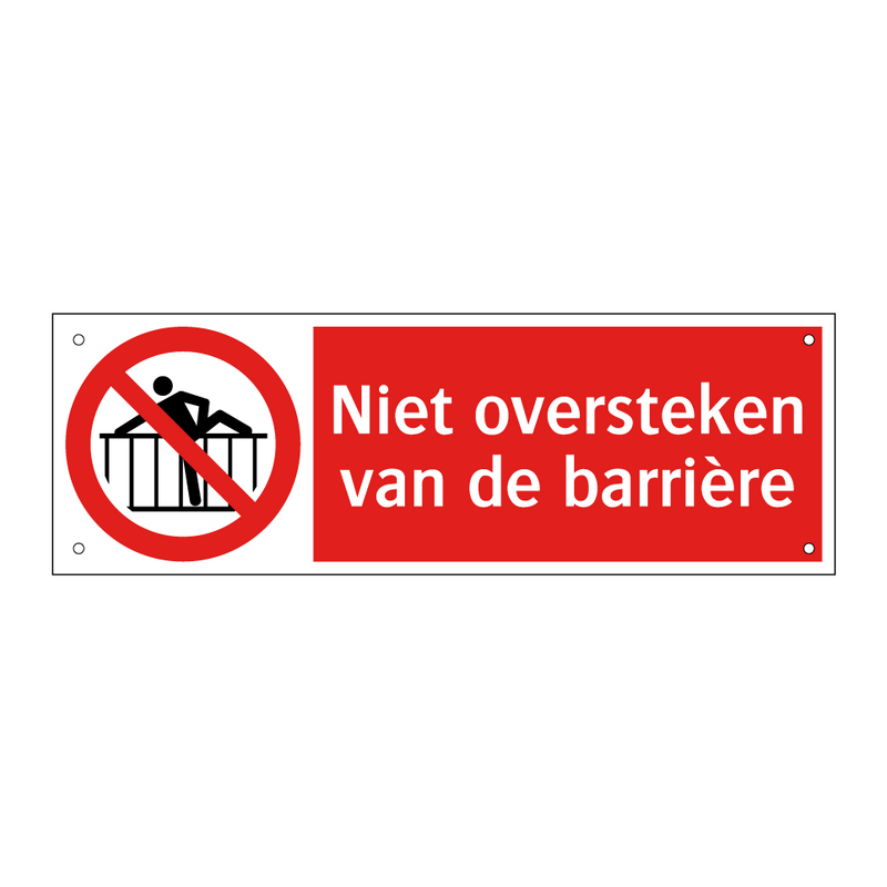 Niet oversteken van de barrière