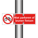 Niet parkeren of leunen fietsen