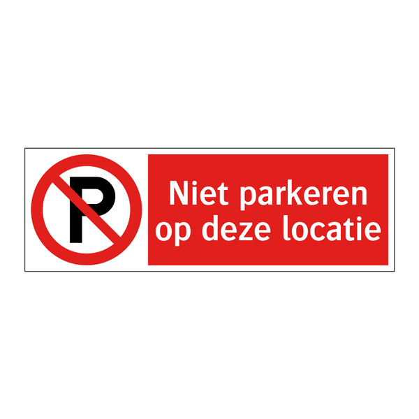 Niet parkeren op deze locatie