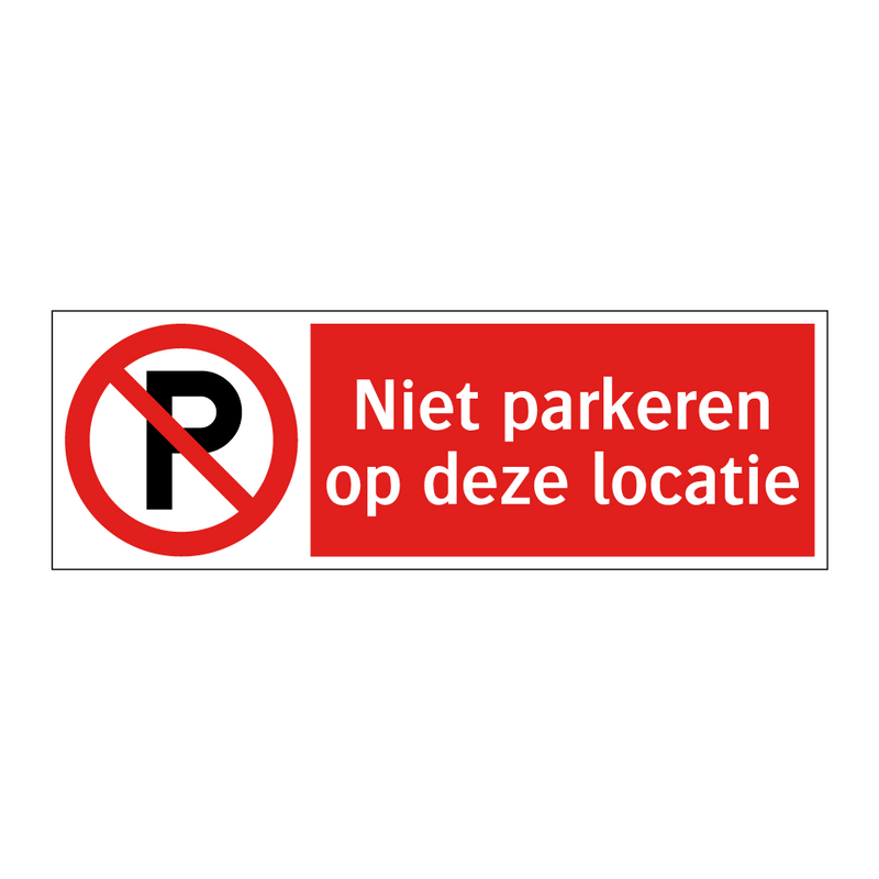 Niet parkeren op deze locatie