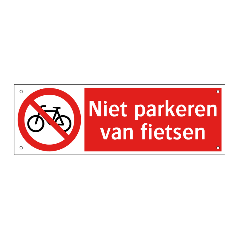 Niet parkeren van fietsen