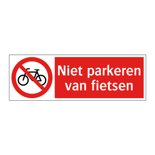 Niet parkeren van fietsen