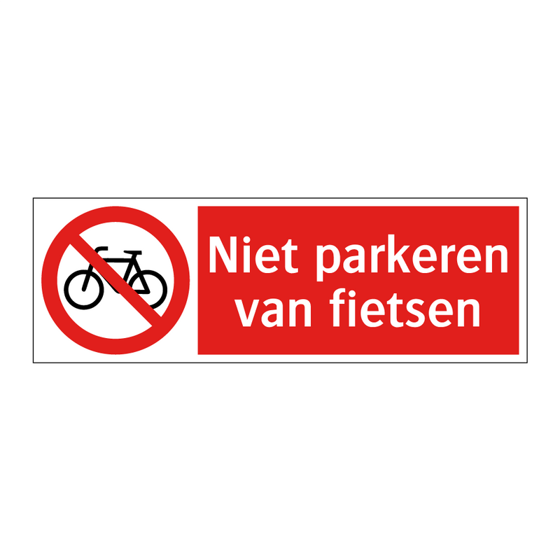 Niet parkeren van fietsen