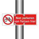 Niet parkeren van fietsen hier