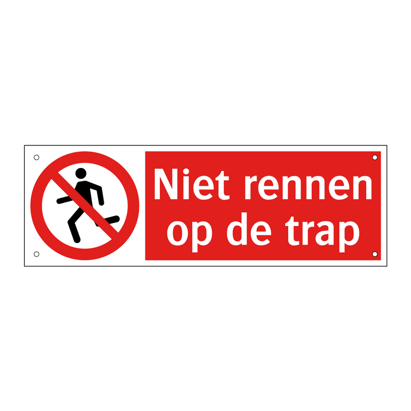 Niet rennen op de trap