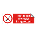 Niet roken (inclusief E-sigaretten)