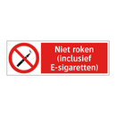 Niet roken (inclusief E-sigaretten)