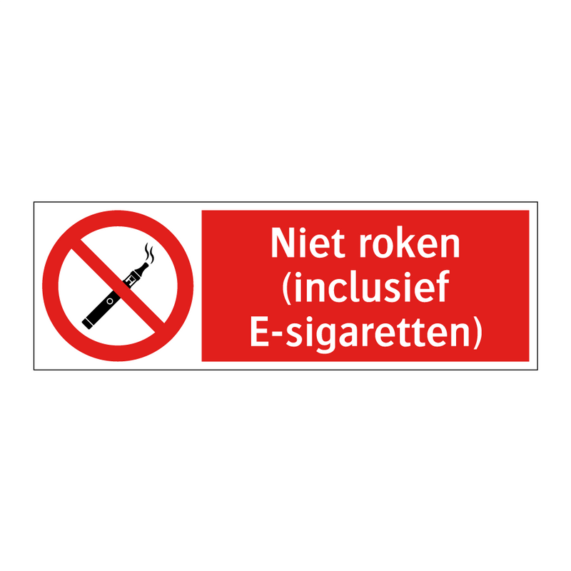 Niet roken (inclusief E-sigaretten)