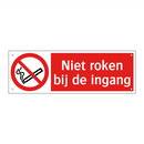 Niet roken bij de ingang