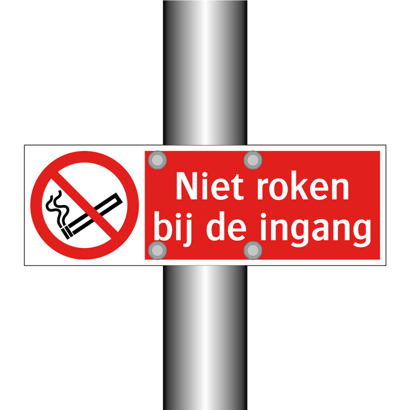 Niet roken bij de ingang