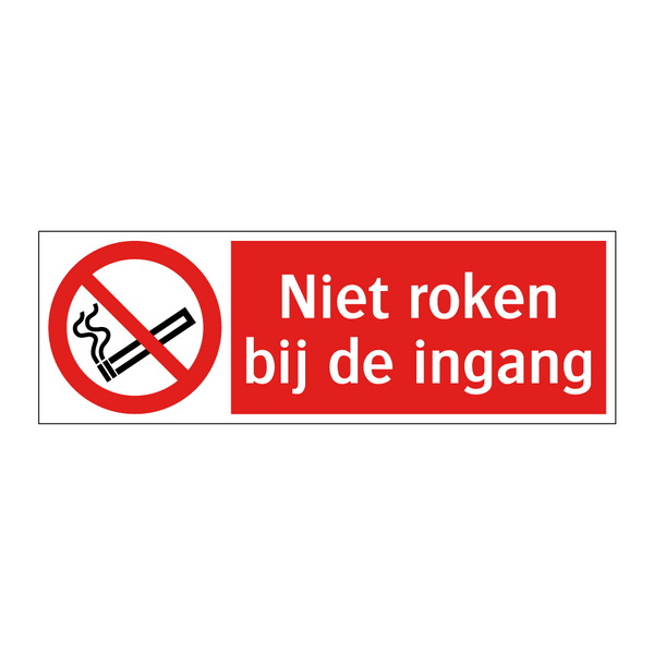 Niet roken bij de ingang