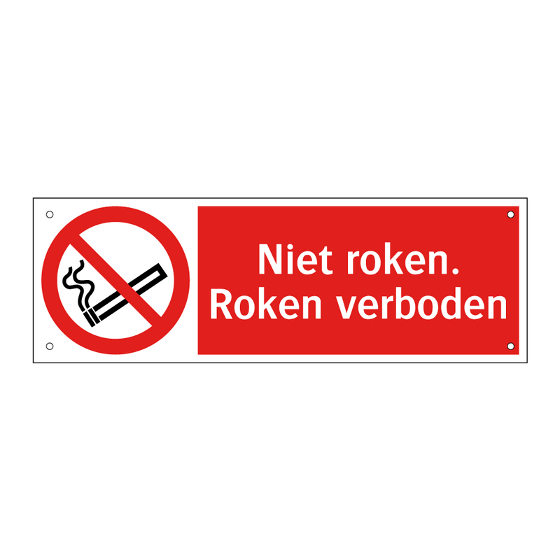 Niet roken. Roken verboden