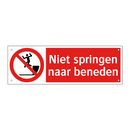 Niet springen naar beneden