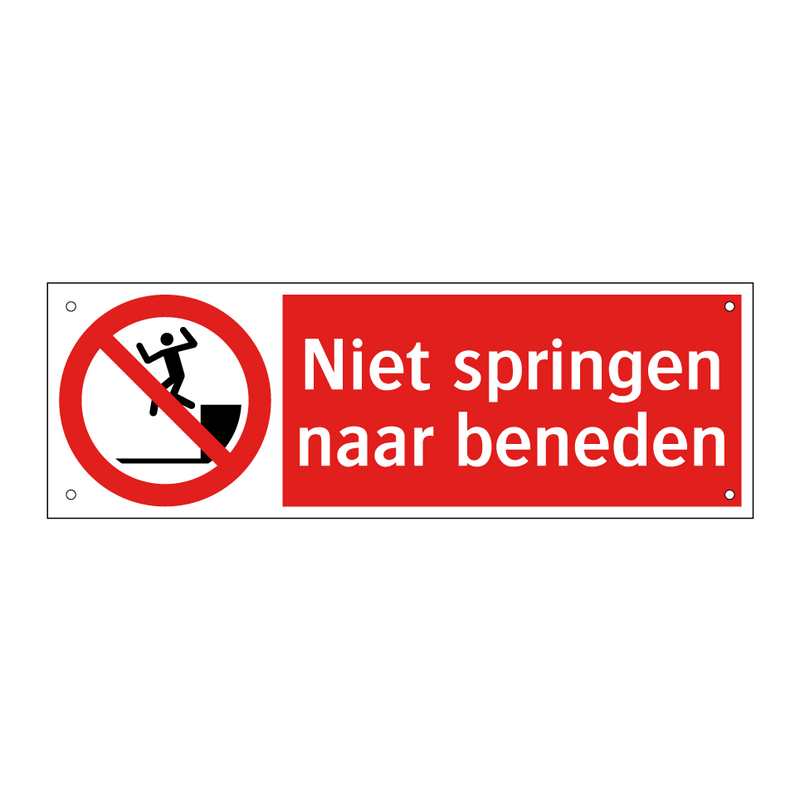 Niet springen naar beneden