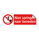Niet springen naar beneden