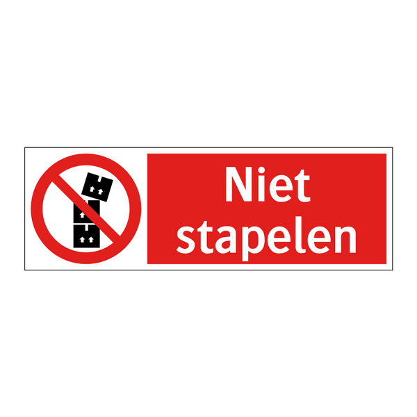 Niet stapelen