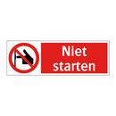 Niet starten