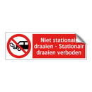 Niet stationair draaien - Stationair draaien verboden