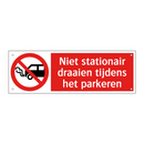 Niet stationair draaien tijdens het parkeren