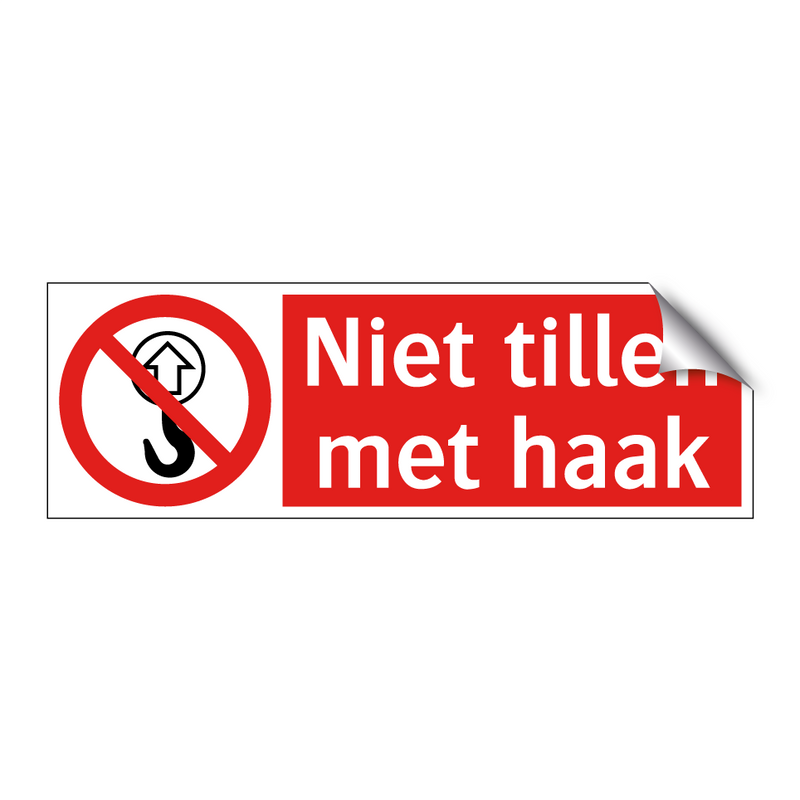 Niet tillen met haak