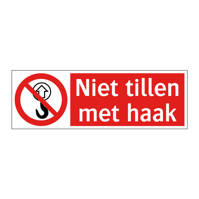 Niet tillen met haak