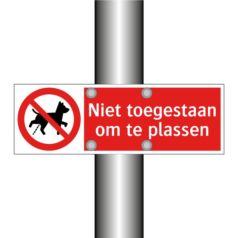 Niet toegestaan om te plassen