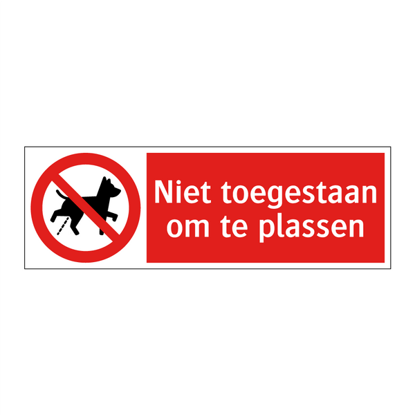 Niet toegestaan om te plassen