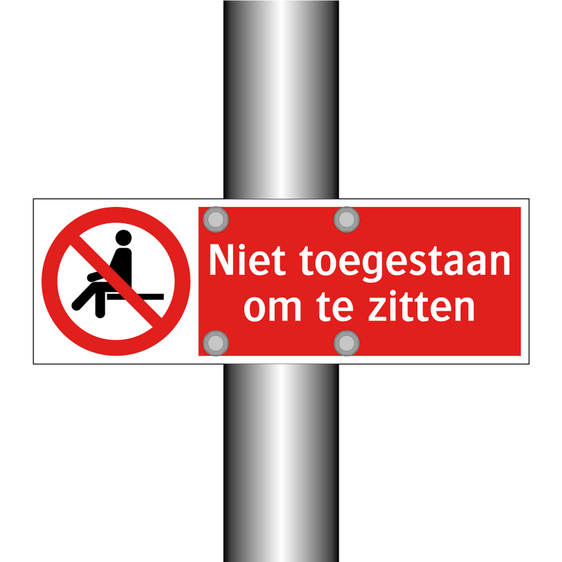 Niet toegestaan om te zitten