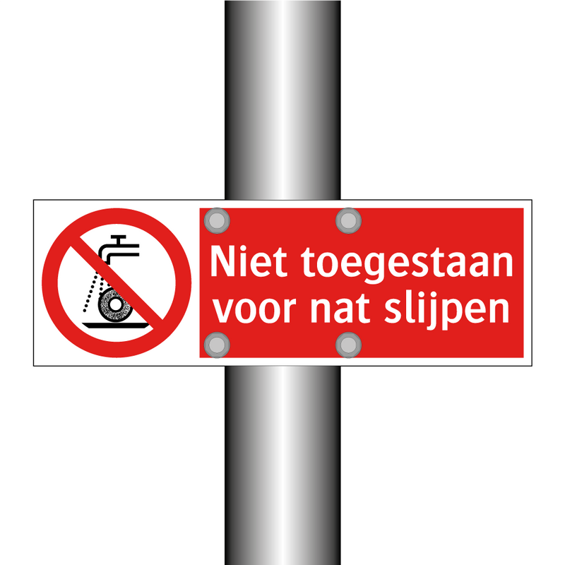 Niet toegestaan voor nat slijpen