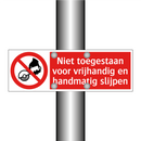 Niet toegestaan voor vrijhandig en handmatig slijpen