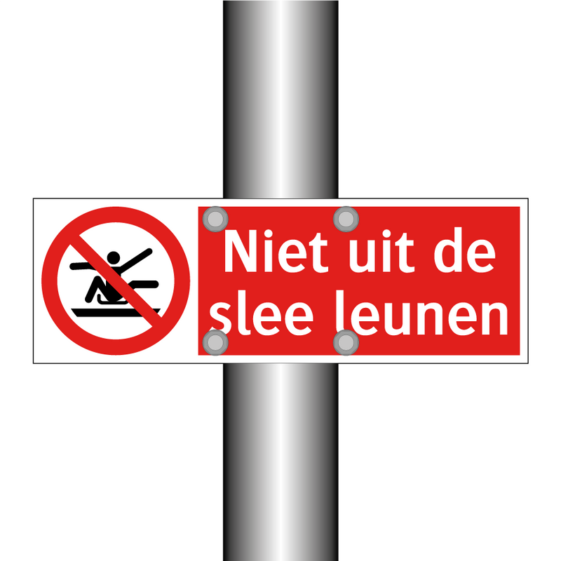 Niet uit de slee leunen