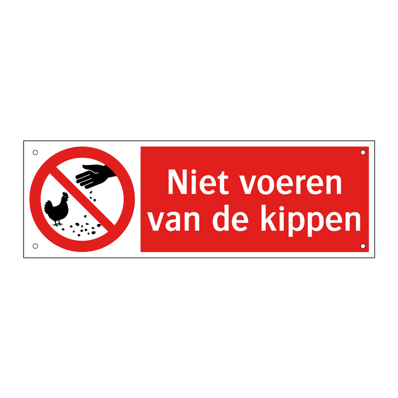 Niet voeren van de kippen