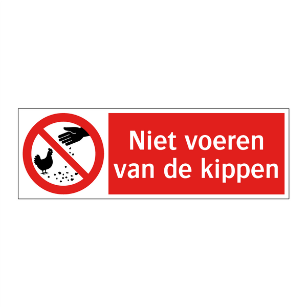 Niet voeren van de kippen