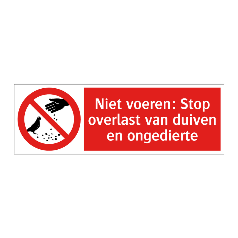 Niet voeren: Stop overlast van duiven en ongedierte