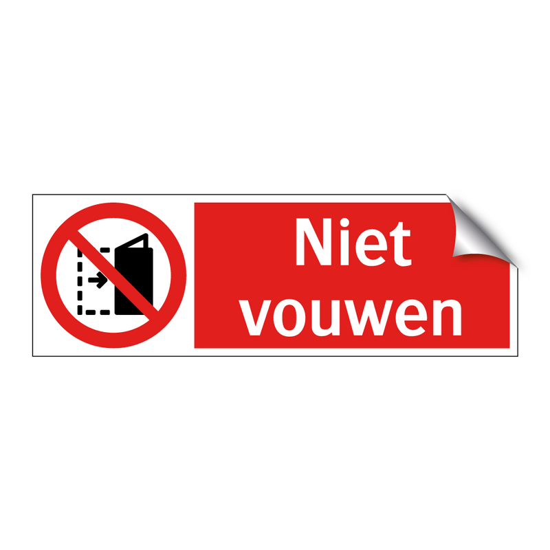 Niet vouwen