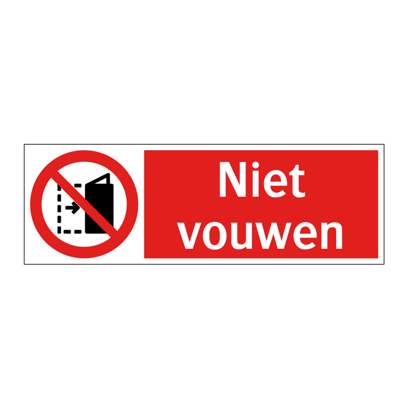 Niet vouwen