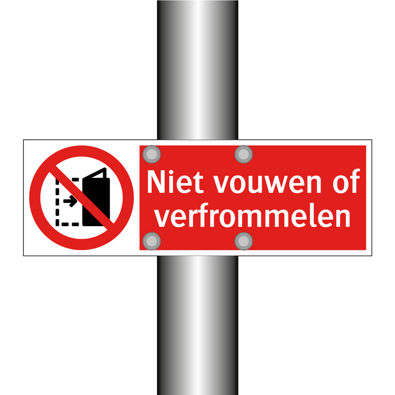 Niet vouwen of verfrommelen