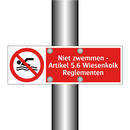 Niet zwemmen - Artikel 5.6 Wiesenkolk Reglementen
