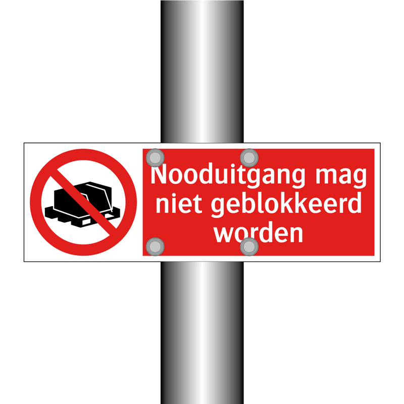 Nooduitgang mag niet geblokkeerd worden