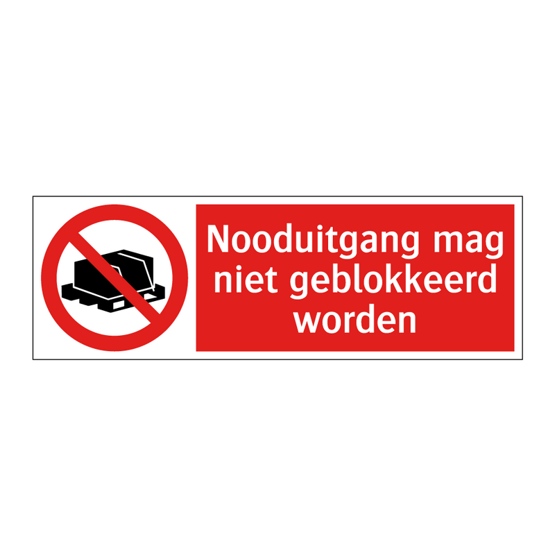 Nooduitgang mag niet geblokkeerd worden