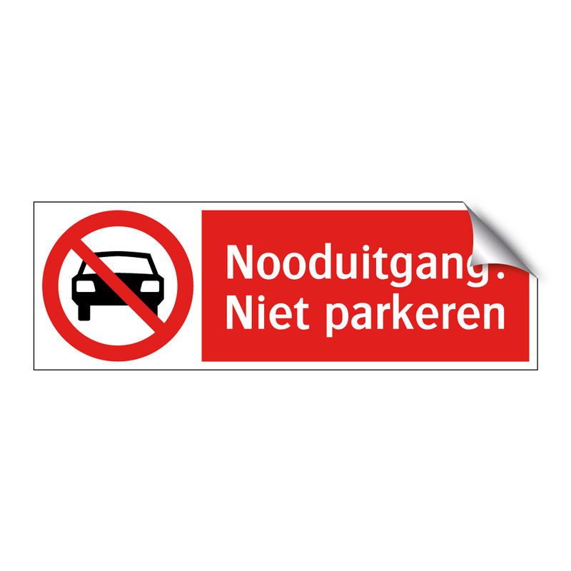 Nooduitgang: Niet parkeren